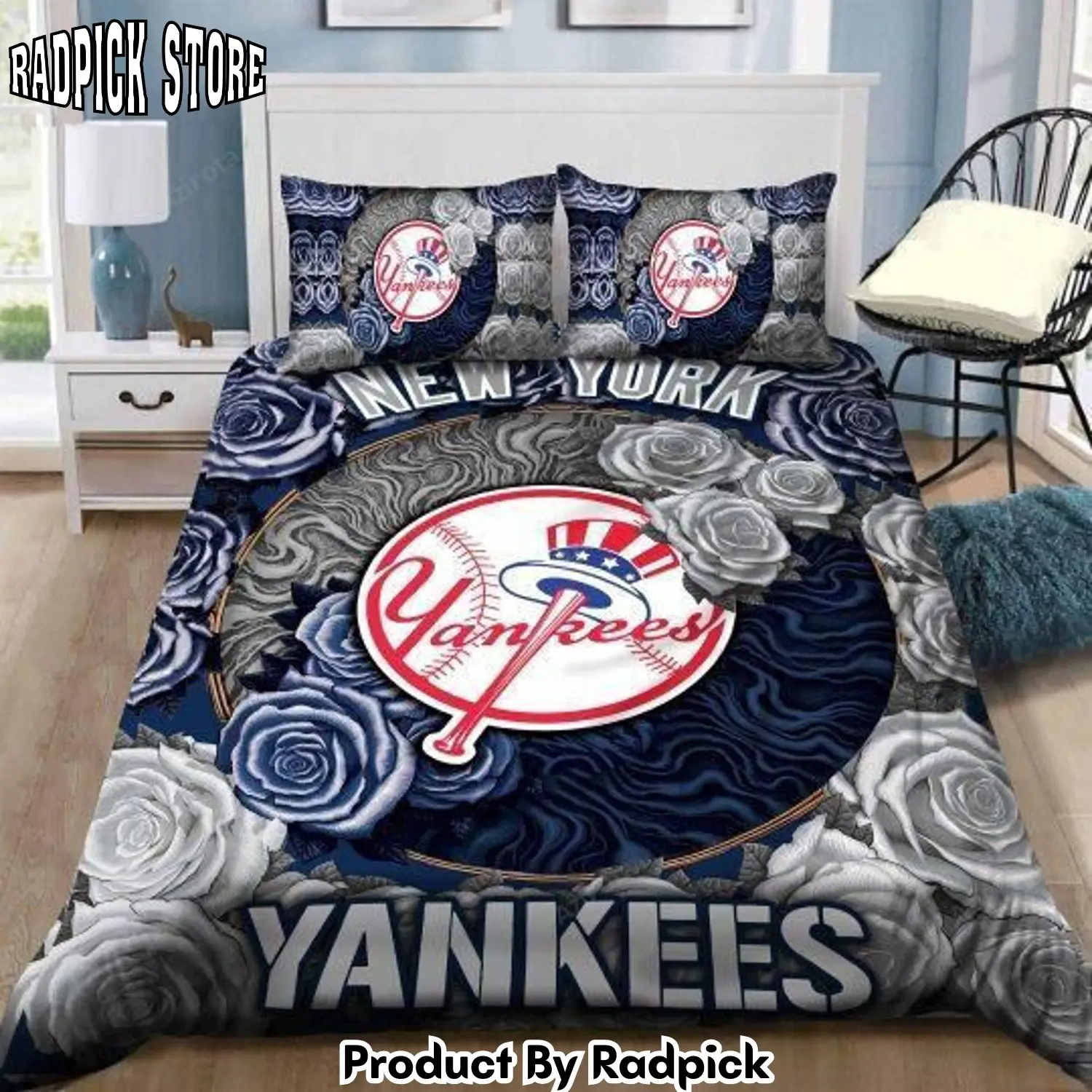 Radpick v6 new york yankees b091092 bedding set duvet cover pillow cases decor home rp327503